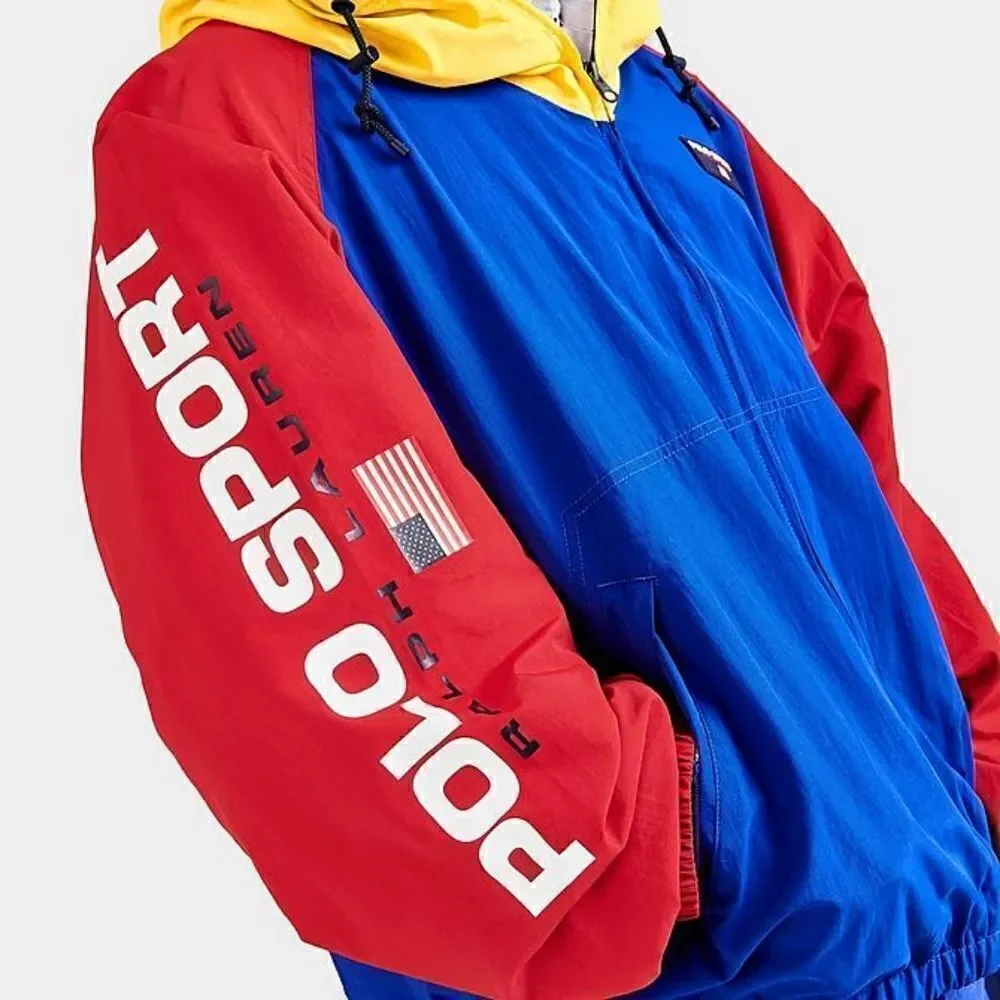 Polo Sport Ralph Lauren Color Block Windbreaker Jacket Men's Small S Blue Red US